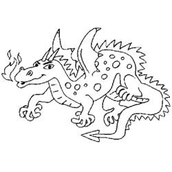 Раскраска: дракон (Животные) #5765 - Бесплатные раскраски для печати