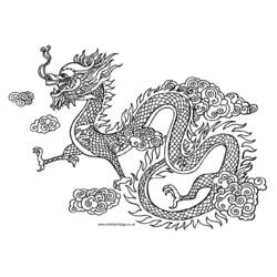 Раскраска: дракон (Животные) #5768 - Бесплатные раскраски для печати