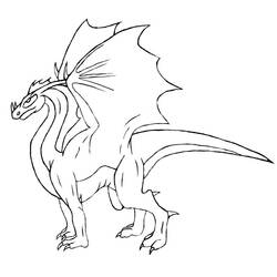 Раскраска: дракон (Животные) #5791 - Раскраски для печати