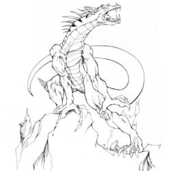 Раскраска: дракон (Животные) #5792 - Раскраски для печати