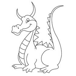 Раскраска: дракон (Животные) #5802 - Раскраски для печати