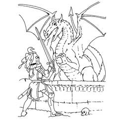 Раскраска: дракон (Животные) #5818 - Раскраски для печати