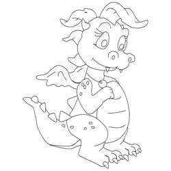 Раскраска: дракон (Животные) #5840 - Бесплатные раскраски для печати