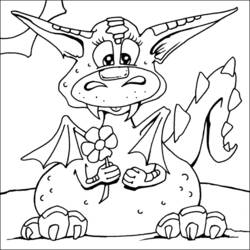 Раскраска: дракон (Животные) #5858 - Бесплатные раскраски для печати