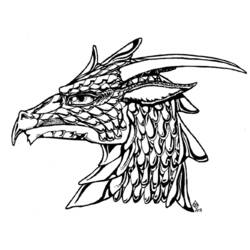 Раскраска: дракон (Животные) #5868 - Бесплатные раскраски для печати