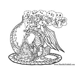 Раскраска: дракон (Животные) #5874 - Бесплатные раскраски для печати