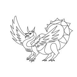 Раскраска: дракон (Животные) #5881 - Бесплатные раскраски для печати