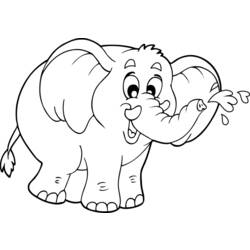 Раскраска: слон (Животные) #6295 - Раскраски для печати