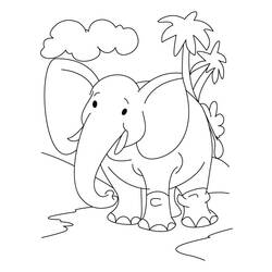 Раскраска: слон (Животные) #6329 - Бесплатные раскраски для печати