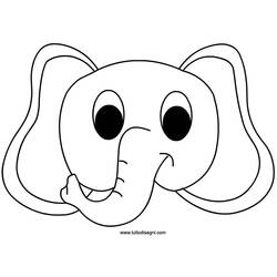 Раскраска: слон (Животные) #6336 - Раскраски для печати