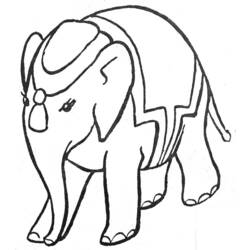 Раскраска: слон (Животные) #6338 - Бесплатные раскраски для печати