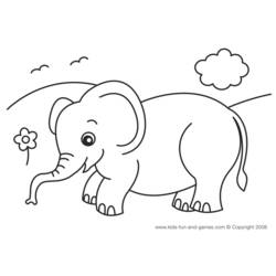 Раскраска: слон (Животные) #6340 - Раскраски для печати