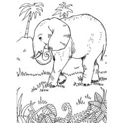 Раскраска: слон (Животные) #6345 - Бесплатные раскраски для печати