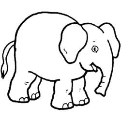 Раскраска: слон (Животные) #6346 - Раскраски для печати