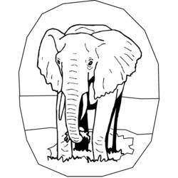 Раскраска: слон (Животные) #6362 - Бесплатные раскраски для печати