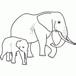 Раскраска: слон (Животные) #6364 - Бесплатные раскраски для печати