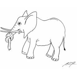 Раскраска: слон (Животные) #6373 - Бесплатные раскраски для печати
