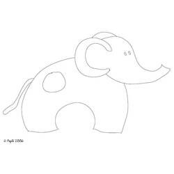 Раскраска: слон (Животные) #6378 - Бесплатные раскраски для печати