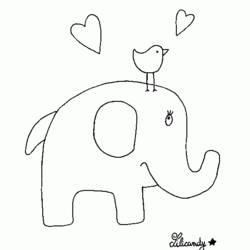 Раскраска: слон (Животные) #6381 - Раскраски для печати