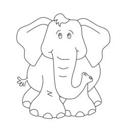 Раскраска: слон (Животные) #6385 - Бесплатные раскраски для печати