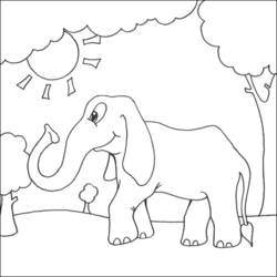 Раскраска: слон (Животные) #6393 - Бесплатные раскраски для печати