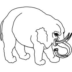 Раскраска: слон (Животные) #6420 - Бесплатные раскраски для печати
