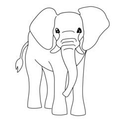 Раскраска: слон (Животные) #6421 - Раскраски для печати