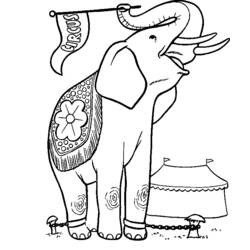 Раскраска: слон (Животные) #6422 - Бесплатные раскраски для печати