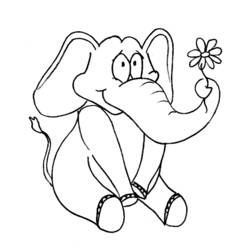 Раскраска: слон (Животные) #6428 - Бесплатные раскраски для печати