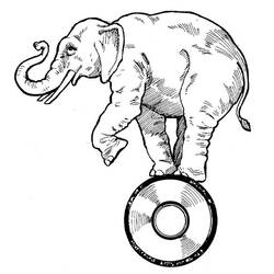 Раскраска: слон (Животные) #6429 - Бесплатные раскраски для печати