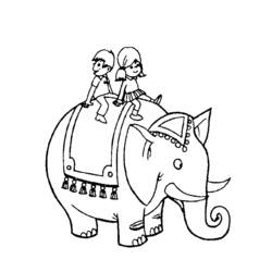 Раскраска: слон (Животные) #6434 - Бесплатные раскраски для печати