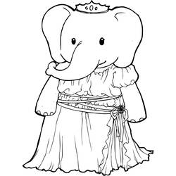 Раскраска: слон (Животные) #6436 - Раскраски для печати