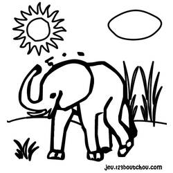Раскраска: слон (Животные) #6448 - Бесплатные раскраски для печати