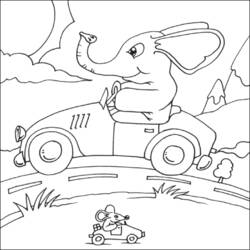 Раскраска: слон (Животные) #6460 - Бесплатные раскраски для печати