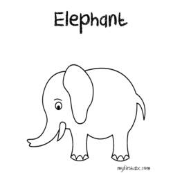 Раскраска: слон (Животные) #6464 - Раскраски для печати