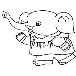 Раскраска: слон (Животные) #6476 - Бесплатные раскраски для печати