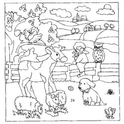 Раскраска: Сельскохозяйственные животные (Животные) #21384 - Раскраски для печати