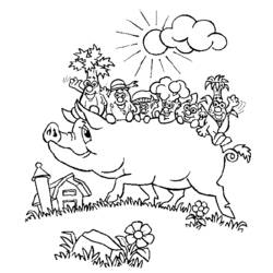 Раскраска: Сельскохозяйственные животные (Животные) #21402 - Бесплатные раскраски для печати