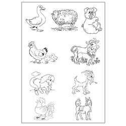 Раскраска: Сельскохозяйственные животные (Животные) #21424 - Раскраски для печати