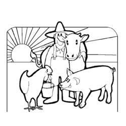 Раскраска: Сельскохозяйственные животные (Животные) #21495 - Бесплатные раскраски для печати
