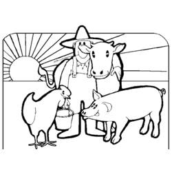 Раскраска: Сельскохозяйственные животные (Животные) #21546 - Бесплатные раскраски для печати