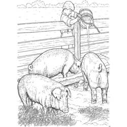 Раскраска: Сельскохозяйственные животные (Животные) #21639 - Бесплатные раскраски для печати
