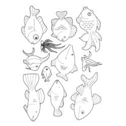 Раскраска: рыба (Животные) #17029 - Бесплатные раскраски для печати
