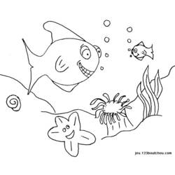 Раскраска: рыба (Животные) #17090 - Бесплатные раскраски для печати