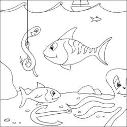Раскраска: рыба (Животные) #17131 - Бесплатные раскраски для печати
