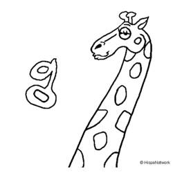Раскраска: жираф (Животные) #7355 - Бесплатные раскраски для печати