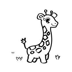 Раскраска: жираф (Животные) #7410 - Раскраски для печати