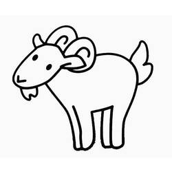 Раскраска: коза (Животные) #2375 - Раскраски для печати