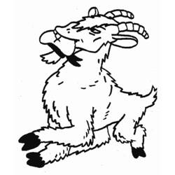 Раскраска: коза (Животные) #2389 - Бесплатные раскраски для печати