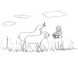 Раскраска: коза (Животные) #2429 - Бесплатные раскраски для печати